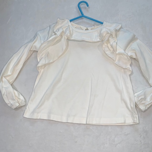 Crew cuts j.crew cream long sleeve tee t-shirt size medium girls cotton - Picture 1 of 7